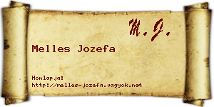 Melles Jozefa névjegykártya